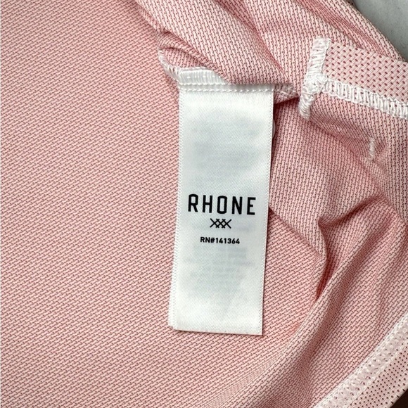 Rhone Performance Polo Shirt Mens XXL Red Subtle Dots White Short Sleeve Golf - Picture 8 of 11